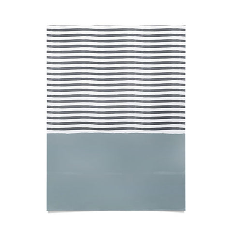 Hello Twiggs Watercolor Stripes Grey Poster