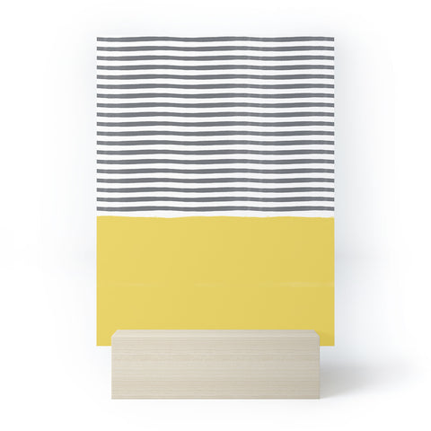 Hello Twiggs Watercolour Stripes Mustard Mini Art Print