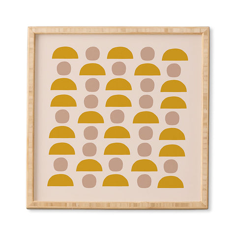 Hello Twiggs Yellow Blush Shapes Framed Wall Art