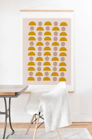 Hello Twiggs Yellow Blush Shapes Art Print And Hanger