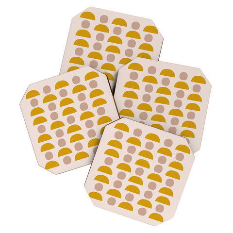 Hello Twiggs Yellow Blush Shapes Coaster Set
