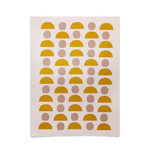 Hello Twiggs Yellow Blush Shapes Poster