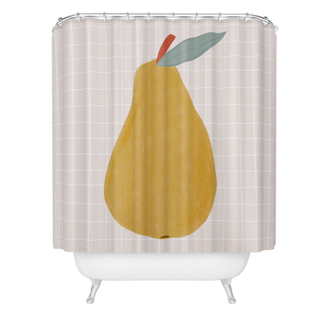 Hello Twiggs Yellow Pear Shower Curtain