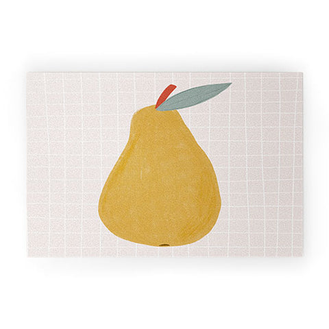 Hello Twiggs Yellow Pear Welcome Mat
