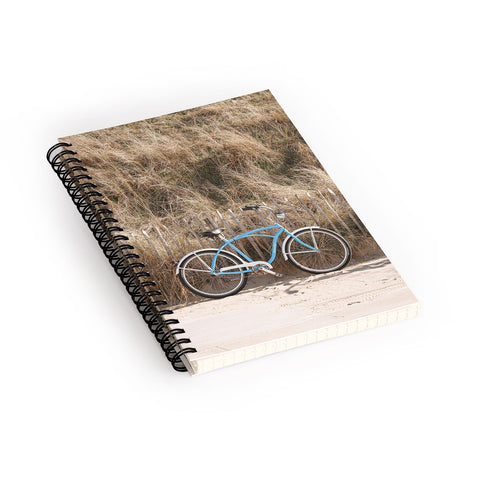 Henrike Schenk - Travel Photography Blue Beach Bike In Holland Photo Dutch Grass Dunes Summer Holiday Spiral Notebook