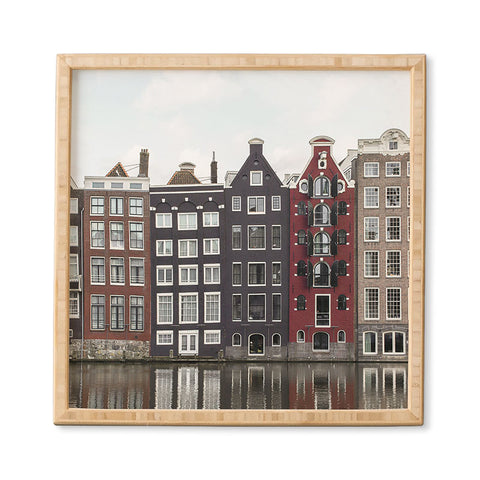 Henrike Schenk - Travel Photography Buildings In Amsterdam City Picture Dutch Canals Framed Wall Art