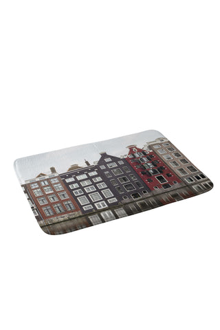 Henrike Schenk - Travel Photography Buildings In Amsterdam City Picture Dutch Canals Memory Foam Bath Mat