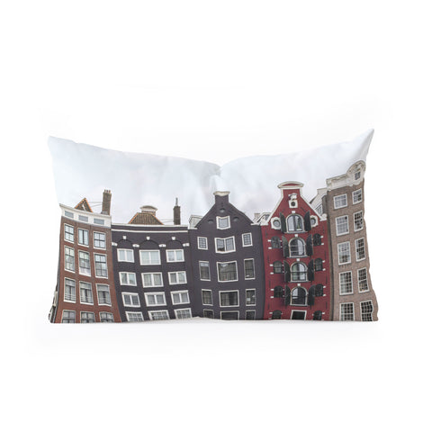 Henrike Schenk - Travel Photography Buildings In Amsterdam City Picture Dutch Canals Oblong Throw Pillow