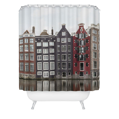 Henrike Schenk - Travel Photography Buildings In Amsterdam City Picture Dutch Canals Shower Curtain