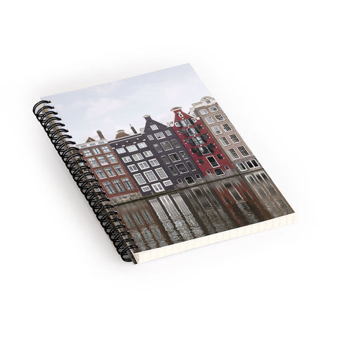 Henrike Schenk - Travel Photography Buildings In Amsterdam City Picture Dutch Canals Spiral Notebook