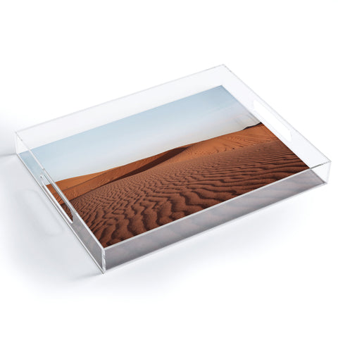 Henrike Schenk - Travel Photography Fine Desert Structures Photo Sahara Desert Morocco Acrylic Tray