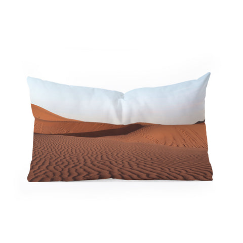 Henrike Schenk - Travel Photography Fine Desert Structures Photo Sahara Desert Morocco Oblong Throw Pillow