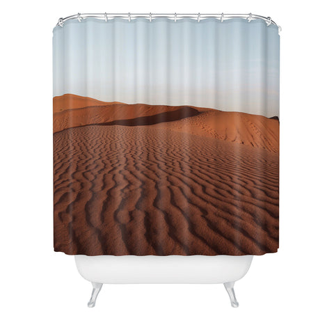 Henrike Schenk - Travel Photography Fine Desert Structures Photo Sahara Desert Morocco Shower Curtain