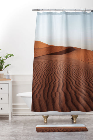 Henrike Schenk - Travel Photography Fine Desert Structures Photo Sahara Desert Morocco Shower Curtain And Mat