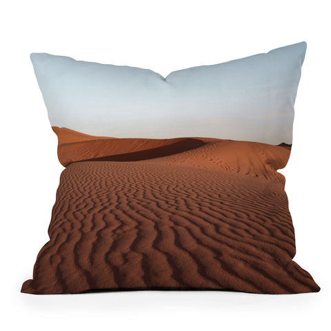 Henrike Schenk - Travel Photography Fine Desert Structures Photo Sahara Desert Morocco Throw Pillow