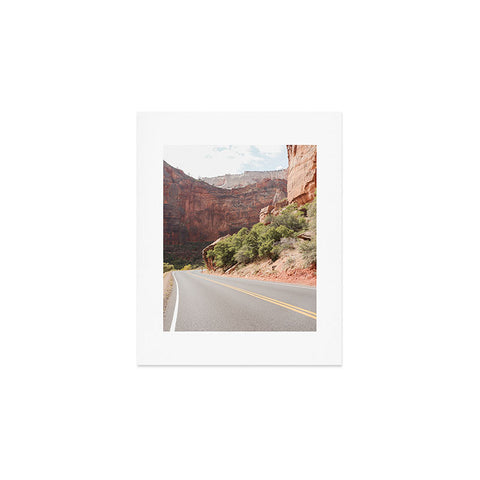 Henrike Schenk - Travel Photography Road Through Zion National Park Photo Colors Of Utah Landscape Art Print