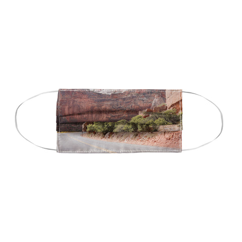 Henrike Schenk - Travel Photography Road Through Zion National Park Photo Colors Of Utah Landscape Face Mask