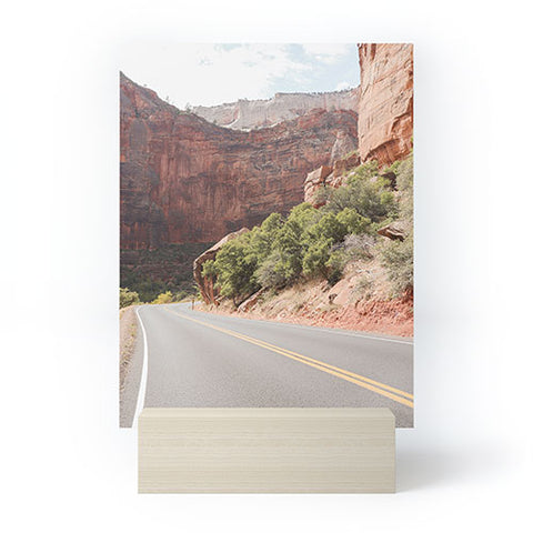 Henrike Schenk - Travel Photography Road Through Zion National Park Photo Colors Of Utah Landscape Mini Art Print