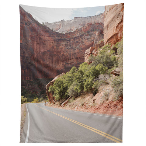 Henrike Schenk - Travel Photography Road Through Zion National Park Photo Colors Of Utah Landscape Tapestry