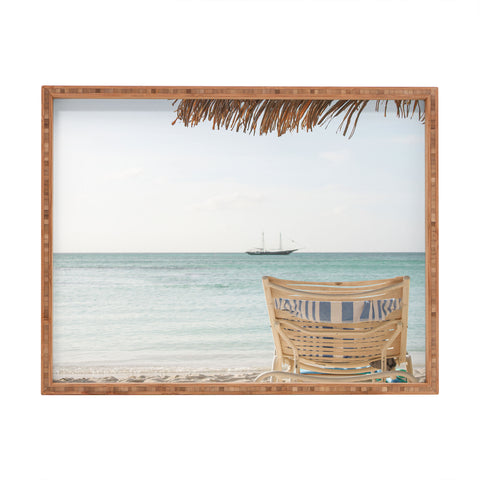 Henrike Schenk - Travel Photography Summer Holiday Beach Photo Aruba Island Ocean View Rectangular Tray
