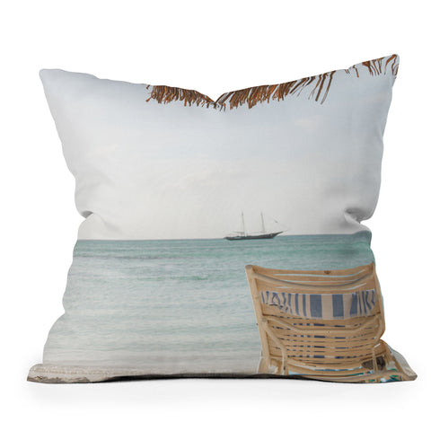 Henrike Schenk - Travel Photography Summer Holiday Beach Photo Aruba Island Ocean View Throw Pillow