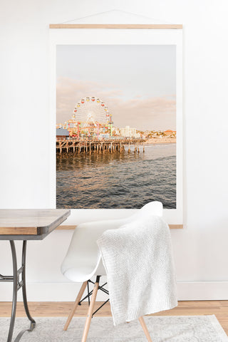 Henrike Schenk - Travel Photography Sunset At Santa Monica Pier Art Print And Hanger