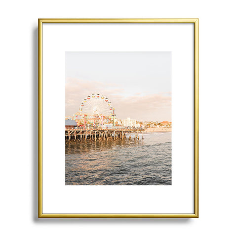 Henrike Schenk - Travel Photography Sunset At Santa Monica Pier Metal Framed Art Print