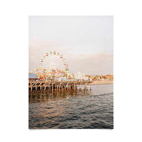 Henrike Schenk - Travel Photography Sunset At Santa Monica Pier Poster