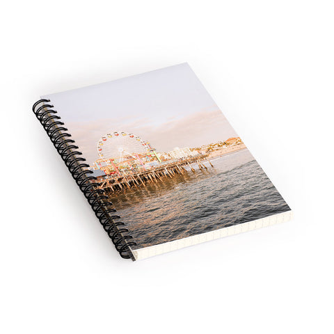 Henrike Schenk - Travel Photography Sunset At Santa Monica Pier Spiral Notebook