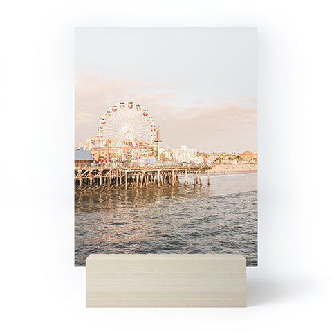 Henrike Schenk - Travel Photography Sunset At Santa Monica Pier Mini Art Print