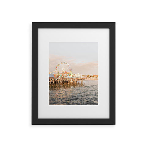 Henrike Schenk - Travel Photography Sunset At Santa Monica Pier Framed Art Print