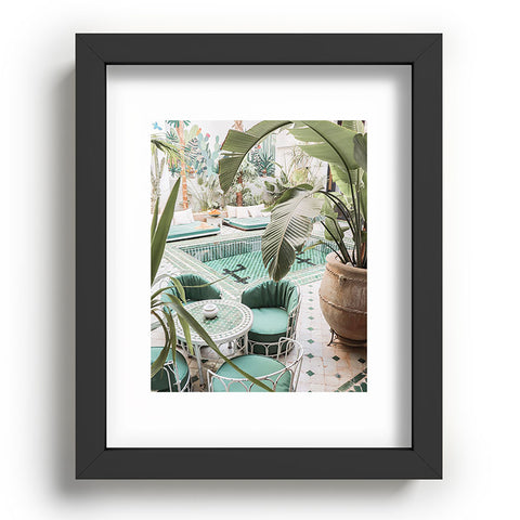 Henrike Schenk - Travel Photography Tropical Plant Leaves In Marrakech Photo Green Pool Interior Design Recessed Framing Rectangle