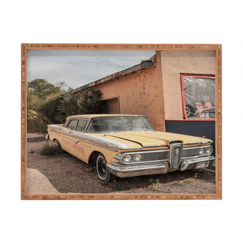Henrike Schenk - Travel Photography Vintage American Car Art Print Famous Route 66 Scene Arizona Rectangular Tray