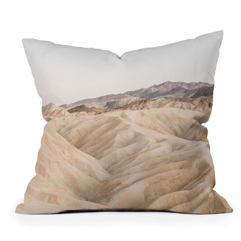 Henrike Schenk - Travel Photography Zabriskie Point In Death Valley National Park Throw Pillow