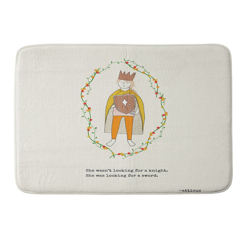 heycoco She wasnt looking for a knight Memory Foam Bath Mat