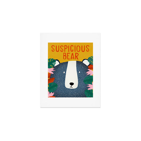 heycoco Suspicious bear Art Print