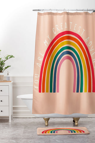 heycoco You are my greatest adventure Shower Curtain And Mat