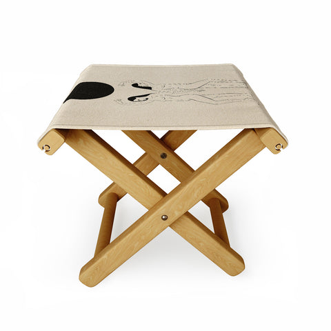 High Tied Creative Hold Up the Moon Folding Stool