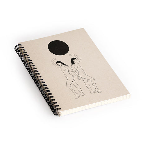 High Tied Creative Hold Up the Moon Spiral Notebook
