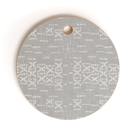 Holli Zollinger ABA MUDCLOTH GRIS Cutting Board Round