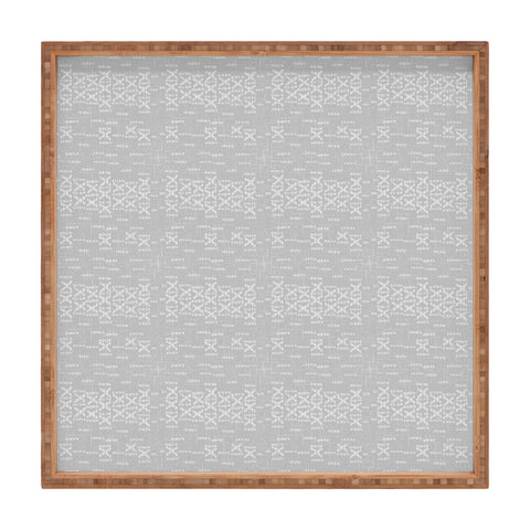 Holli Zollinger ABA MUDCLOTH GRIS Square Tray
