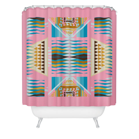 Holli Zollinger Acacia Pink Shower Curtain