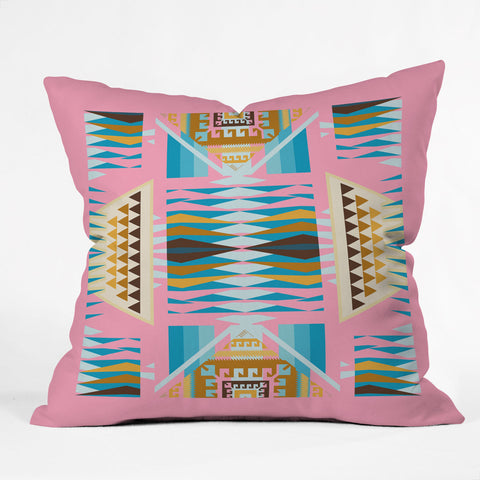 Holli Zollinger Acacia Pink Outdoor Throw Pillow