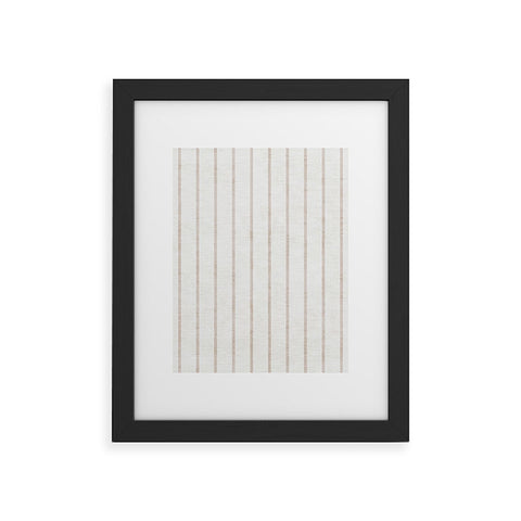 Holli Zollinger AEGEAN SIMPLE TICKING STRIPE Framed Art Print