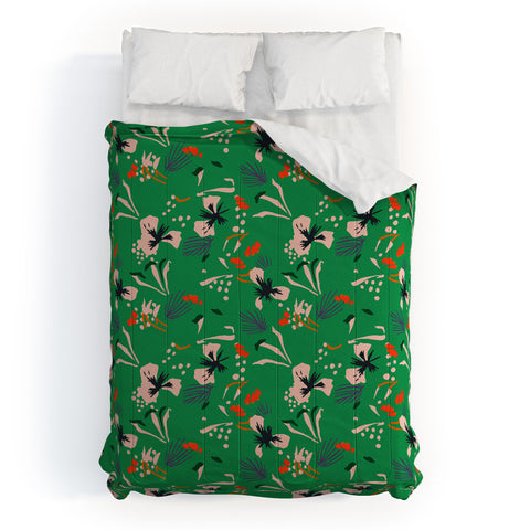 Holli Zollinger ANTHOLOGY OF PATTERN SEVILLE GARDEN GREEN Comforter