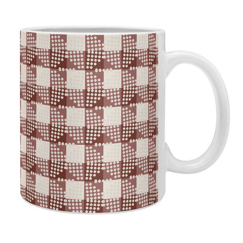 Holli Zollinger ANTHOLOGY OF PATTERN SEVILLE GINGHAM MAROON Coffee Mug