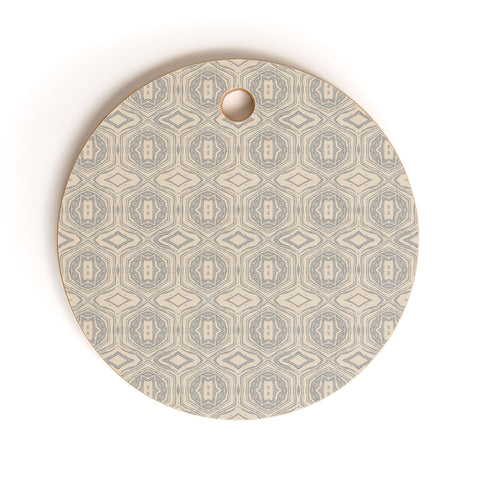 Holli Zollinger AntHOLOGY OF PATTERN SEVILLE MARBLE GREY Cutting Board Round