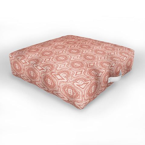 Holli Zollinger ANTHOLOGY OF PATTERN SEVILLE MARBLE PINK Outdoor Floor Cushion