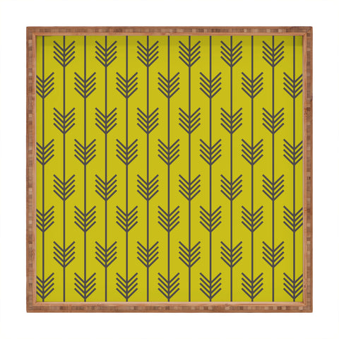 Holli Zollinger Arrow Chartreuse Square Tray