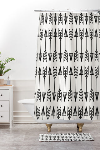 Holli Zollinger Arrows Shower Curtain And Mat